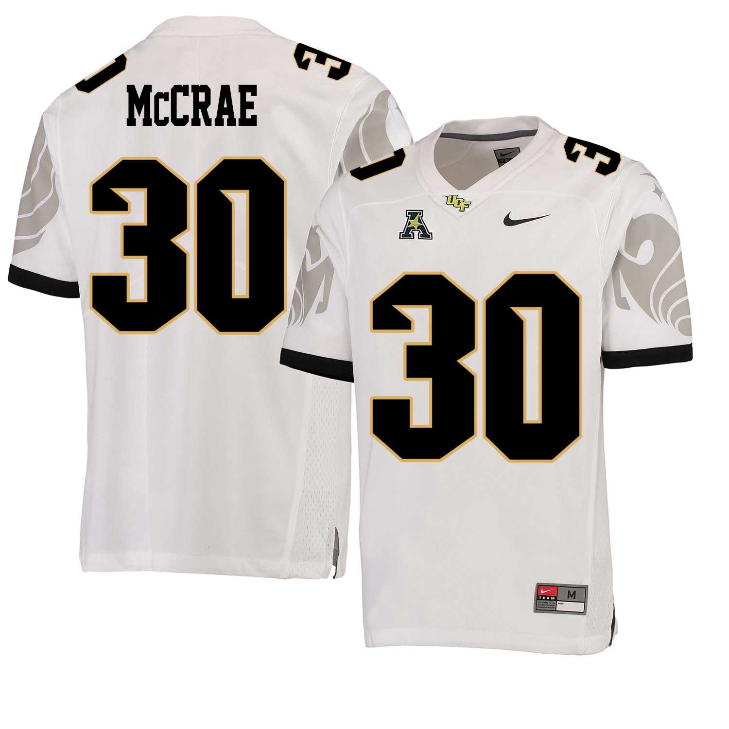UCF Knights 30 Greg McCrae White College Football Jersey DingZhi